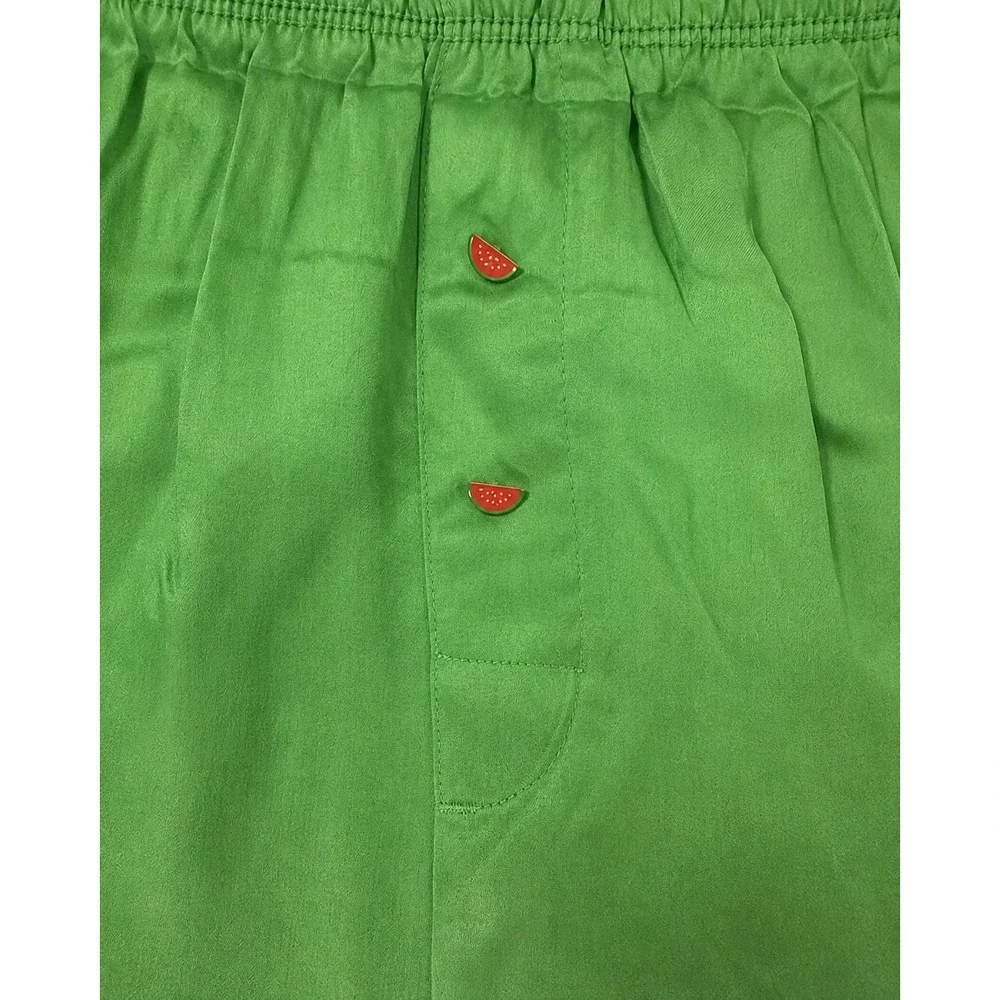PINK Victoria's Secret Green Tencel Lyocell Boxer Pajama Shorts Medium NWT